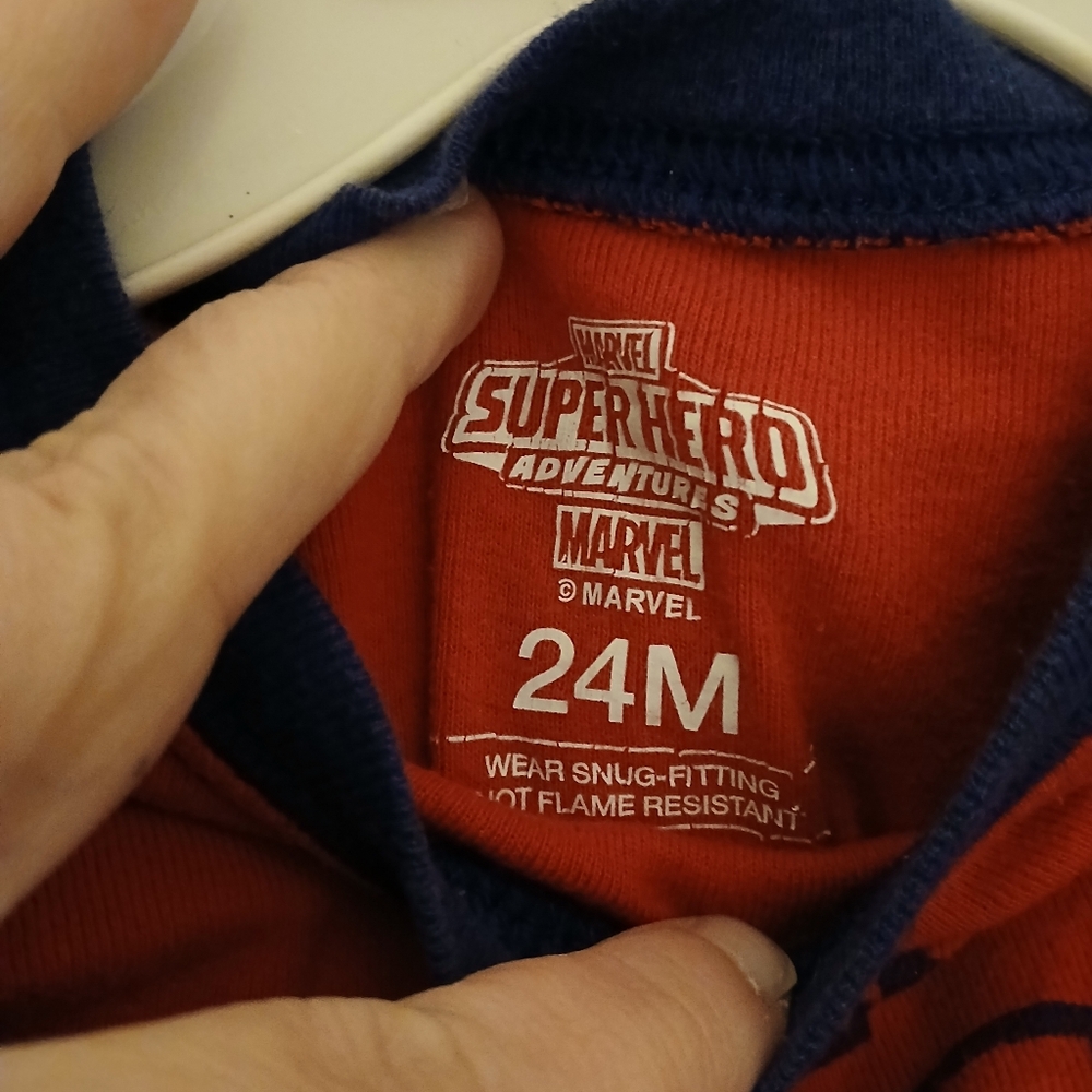 Marvel Little Web Crawler Long Sleeve Shirt - Red and Blue - Picture 2 of 2